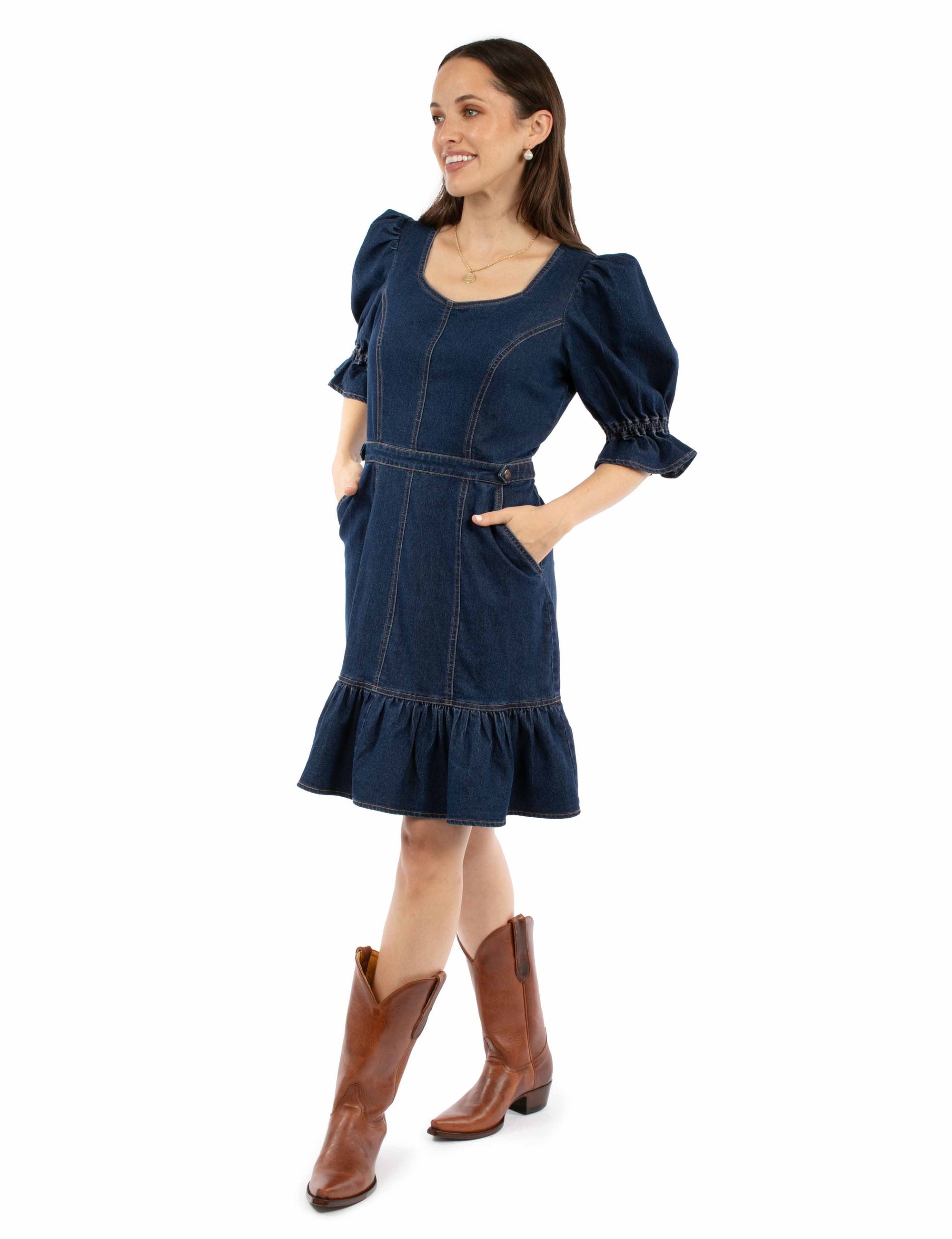 Denim Dress W/princess Seams - HC973