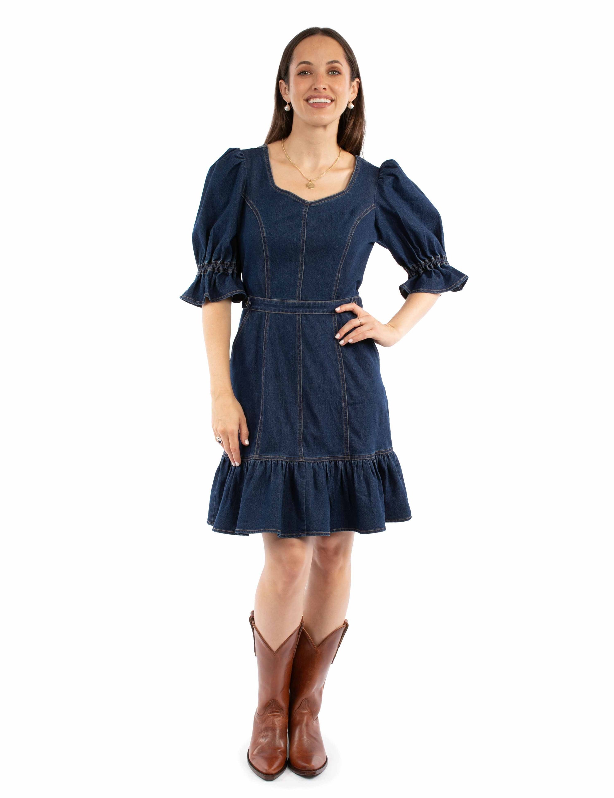 Denim Dress W/princess Seams - HC973