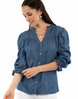 Button Front Blouse - HC974