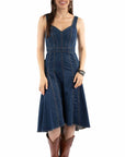 Hi/lo Sleeveless Denim Dress - HC979