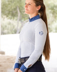 Roxana - Black & Luxe Gray Long Sleeve Riding Shirt