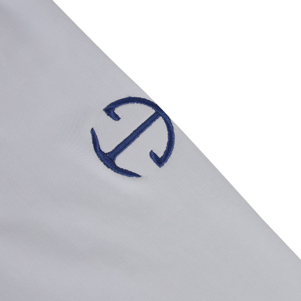 Roxana - French Gray &amp; Cadet Blue Long Sleeve Riding Shirt