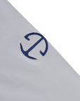 Roxana - French Gray & Cadet Blue Long Sleeve Riding Shirt