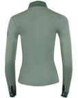 Roxana - Sage & Hunter Green Long Sleeve Riding Shirt