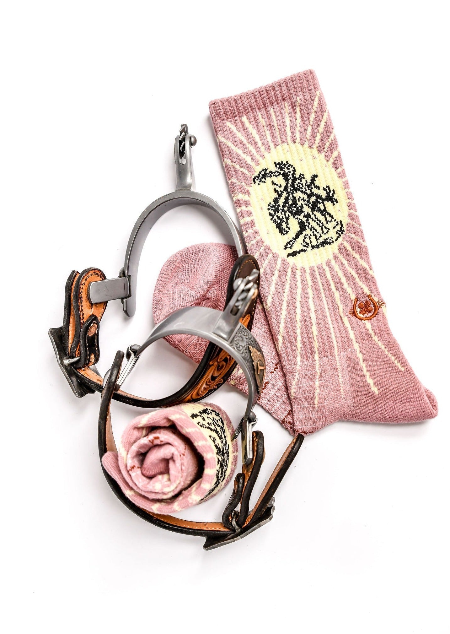 Fringe Bucking Dusty Pink Performance Socks