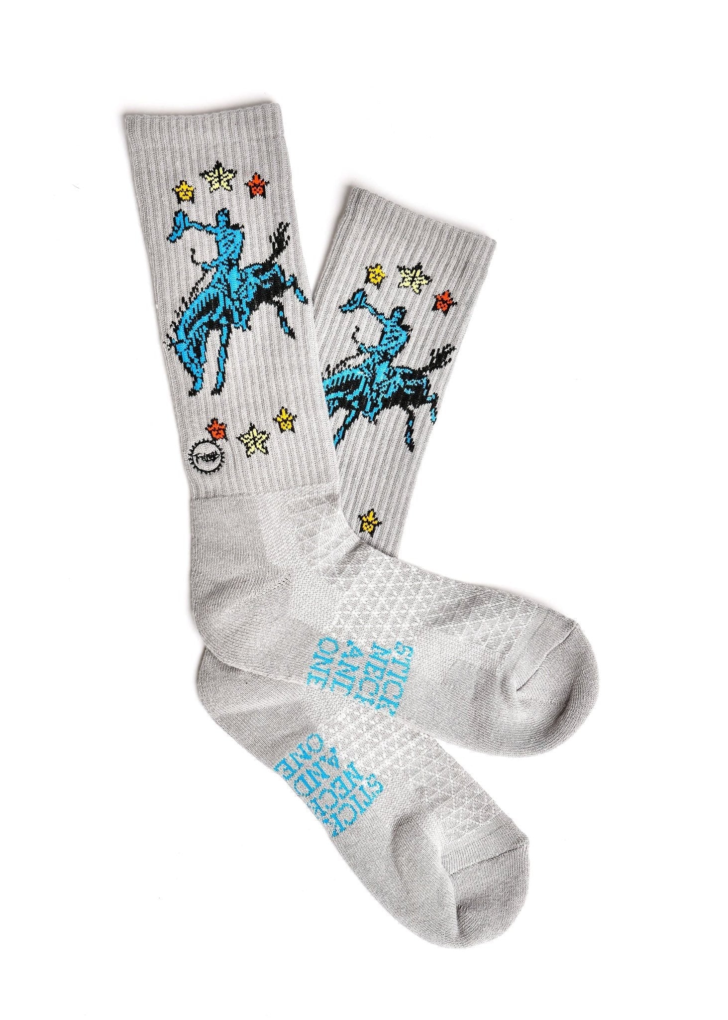 🎁 Fringe Long Live Grey Western Cowboy Performance Socks (Galleria Only) (100% off)