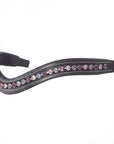 ExionPro Elegant Soft Padded Fuchsia, Light Rose, Tanzanite Colored Crystal Browband
