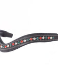 ExionPro Elegant Soft Padded Hyacinth, Emerald, Clear Crystal Browband
