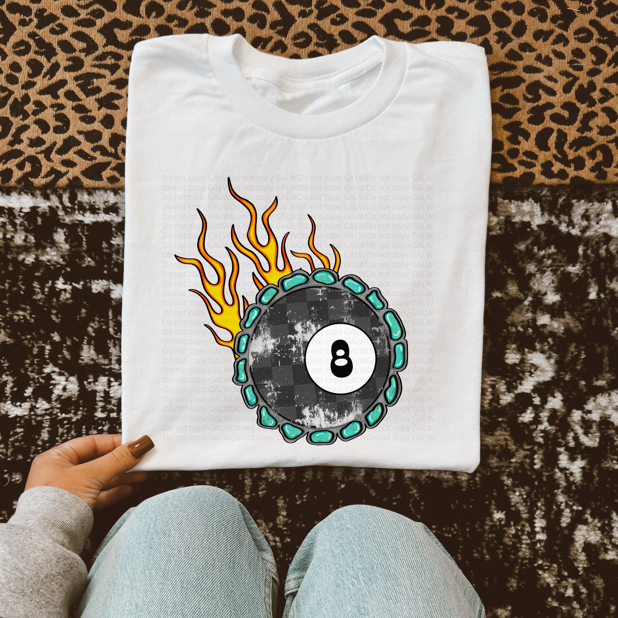 Flame8 ball tee &amp; sweatshirt