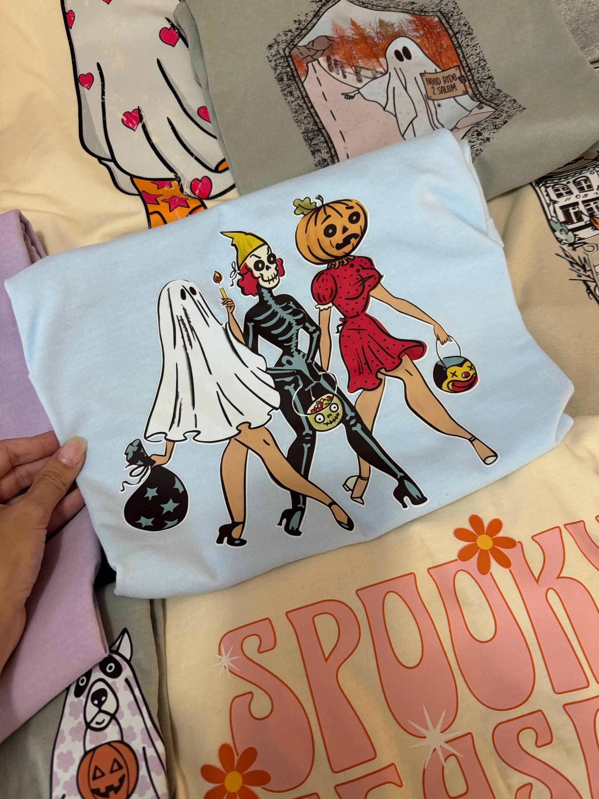 Retro Ghouls tee &amp; sweatshirt