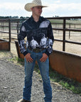 Sepia Cowboy Ranch Long Sleeve Button Up Arena Shirt