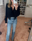 MASON by MASON'S DAUGHTER | Loretta Western Fringe Top, Black