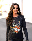 America Heart Tattoo graphic tee -clearance