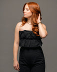 Ruffled Capri Jumpsuit