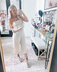 Ruffled Capri Jumpsuit