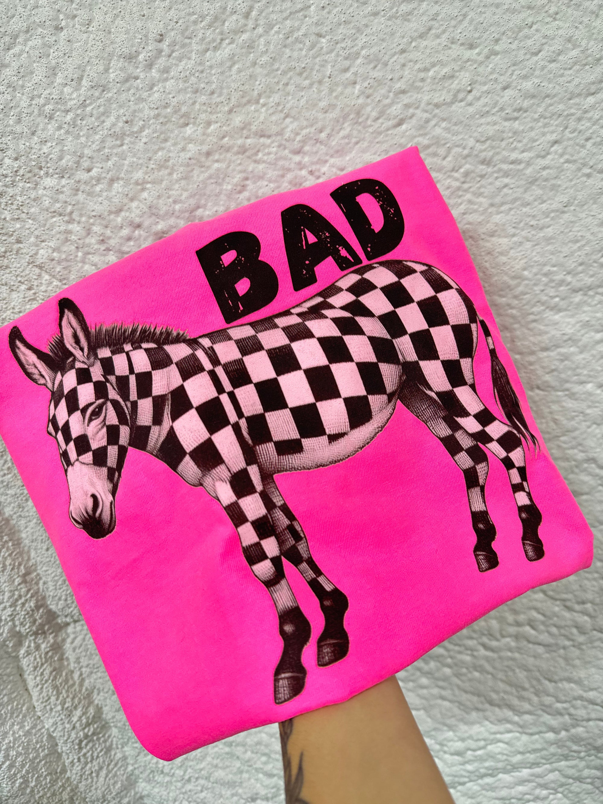 Bad checker donkey tee &amp; sweatshirt