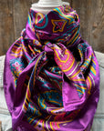 35X35" Purple Fun Floral Wild Rag / Scarf WR1018
