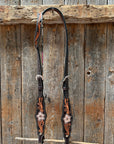 Triple Tone Floral One Ear Headstall / Bridle 