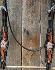 Triple Tone Floral Browband Headstall / Bridle 