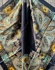 35X35" Golden Rod Paisley Wild Rag / Scarf -W147L Slide WRC3B