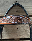 Hand Painted Floral Browband Headstall / Bridle 