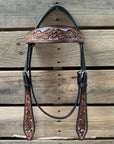 Hand Painted Floral Browband Headstall / Bridle 