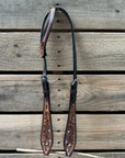 Hand Painted Floral One Ear Headstall / Bridle 