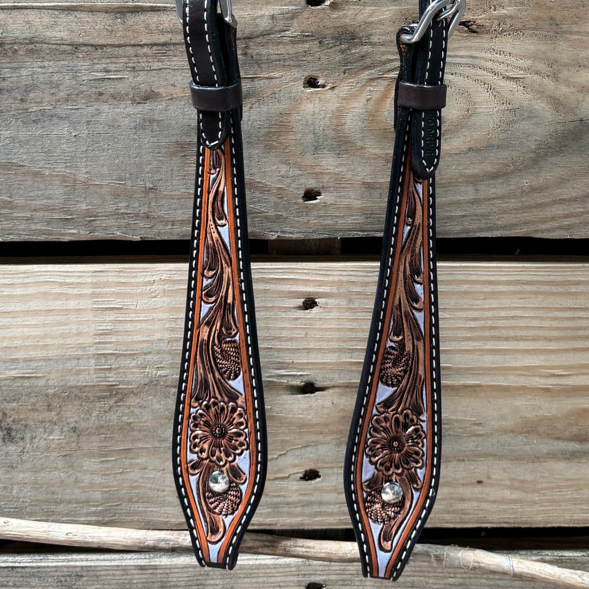 Hand Painted Floral One Ear Headstall / Bridle 