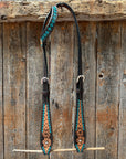 Multi Flower One Ear Headstall / Bridle 