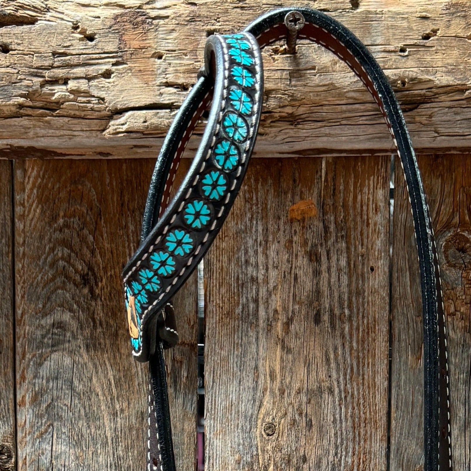 Multi Flower One Ear Headstall / Bridle 