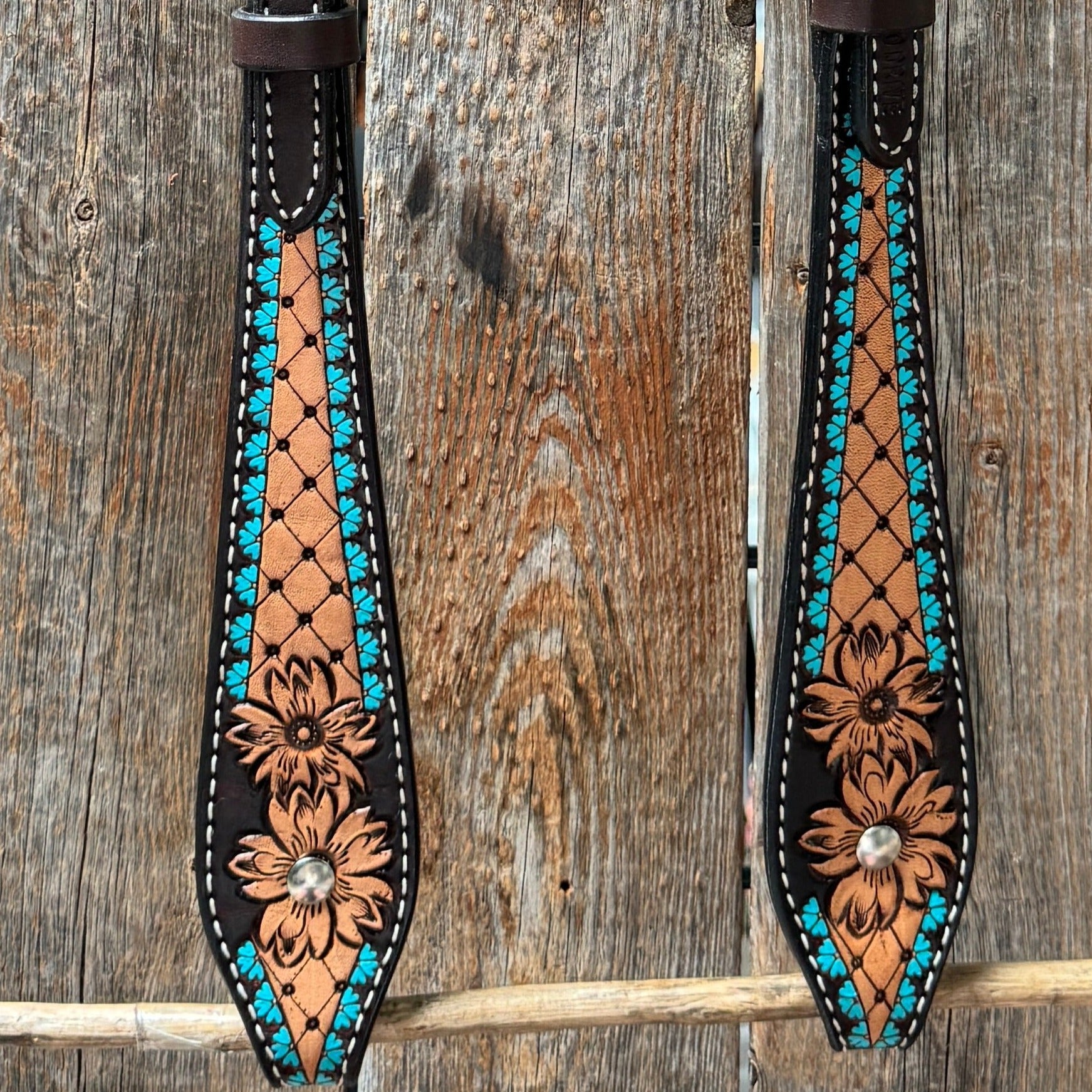 Multi Flower One Ear Headstall / Bridle 