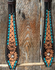 Multi Flower One Ear Headstall / Bridle 
