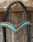 Multi Flower V Browband Headstall / Bridle 