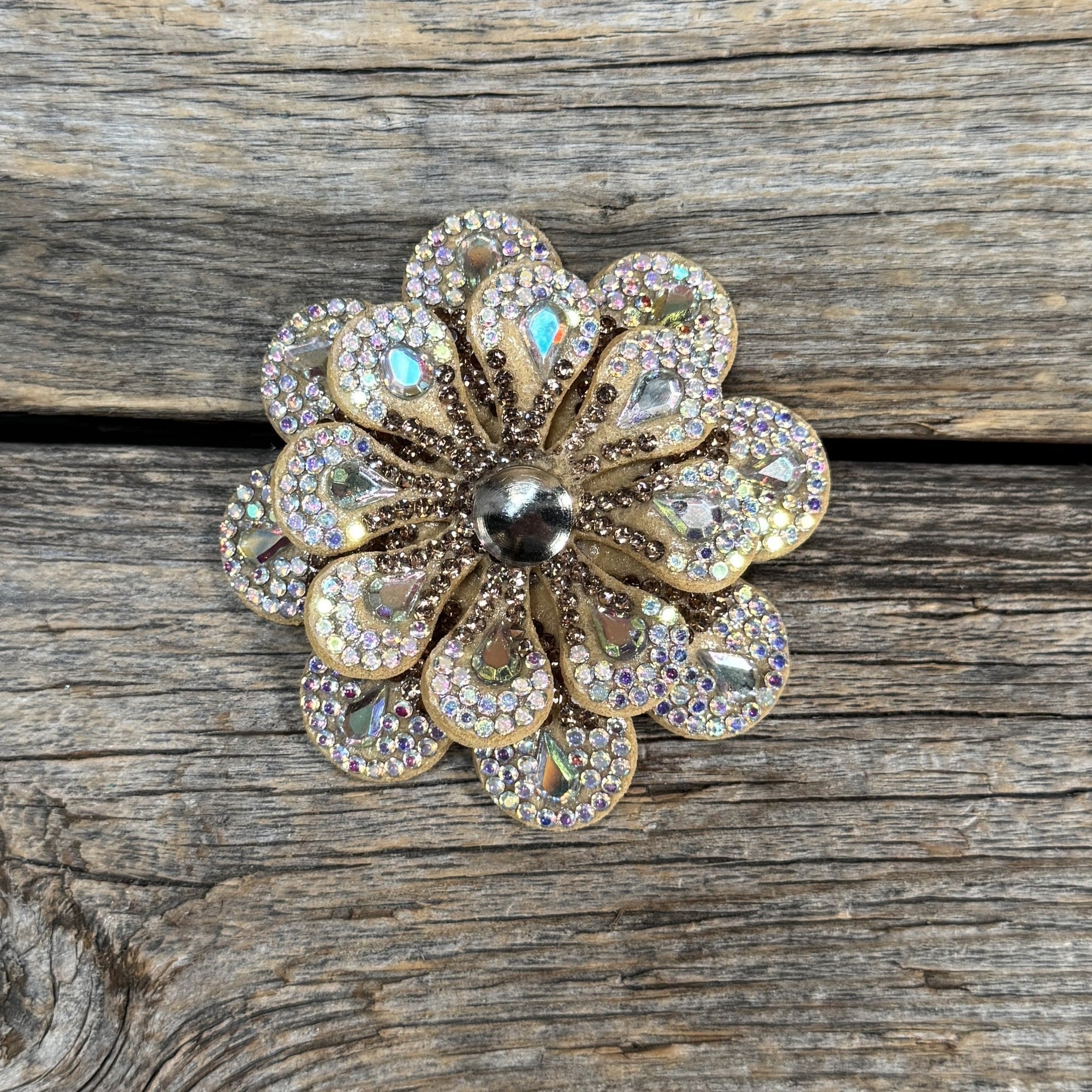 Teardrop Flower Rhinestone Rosette