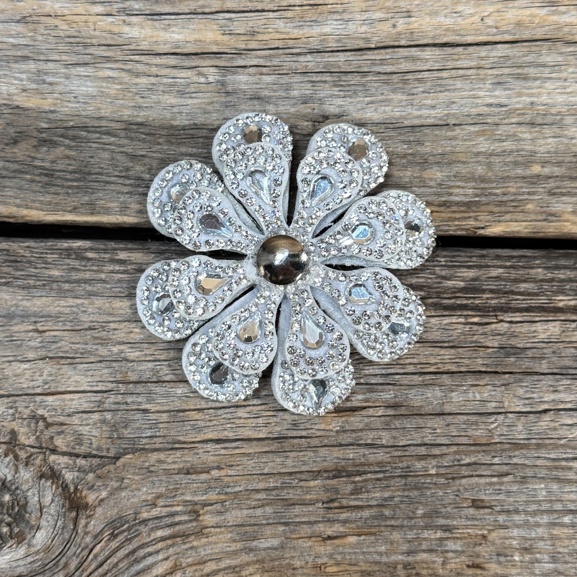 Teardrop Flower Rhinestone Rosette