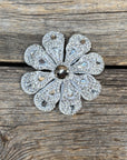 Teardrop Flower Rhinestone Rosette