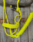 Neon Yellow Mule Tape Halter With Ten Foot Lead Removable Customization Available
