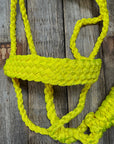 Neon Yellow Mule Tape Halter With Ten Foot Lead Removable Customization Available