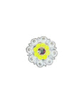 Bright Silver Neon Yellow - AB Crystal Conchos - Sizes from 1"- 3" and Buckles