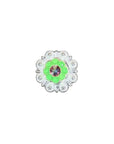 Bright Silver Neon Green - AB Crystal Conchos - Sizes from 1"- 3" and Buckles