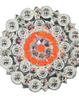 Bright Silver Neon Orange - AB Crystal Conchos - Sizes from 1"- 3" and Buckles
