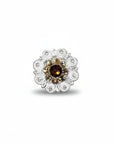 Bright Silver Topaz - Champagne Crystal Conchos - Sizes from 1"- 3" and Buckles