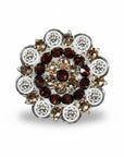 Bright Silver Topaz - Champagne Crystal Conchos - Sizes from 1"- 3" and Buckles