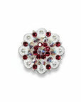 Bright Silver Ruby - AB Crystal Conchos - Sizes from 1"- 3" and Buckles