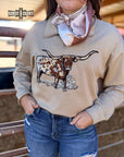 TAN Lomita Longhorn Pullover