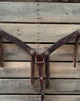 Dark Oil Braided Sunflower Browband / One Ear - Breastcollar Tack Set 