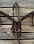 Dark Oil Braided Sunflower Browband / One Ear - Breastcollar Tack Set 