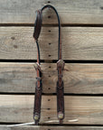 Dark Oil Braided Sunflower Browband / One Ear - Breastcollar Tack Set 