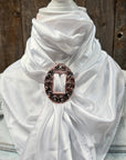 35X35" Solid White Wild Rag / Scarf WRS3 - Buckle Wild Rag Slides - Assorted