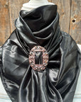 35X35" Solid Black Wild Rag / Scarf WRS4 - Buckle Wild Rag Slides - Assorted
